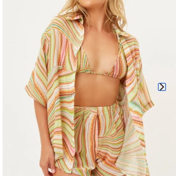 Frankies Bikinies Fifi Sustainable Button Up Shirt - Picture 4 of 6